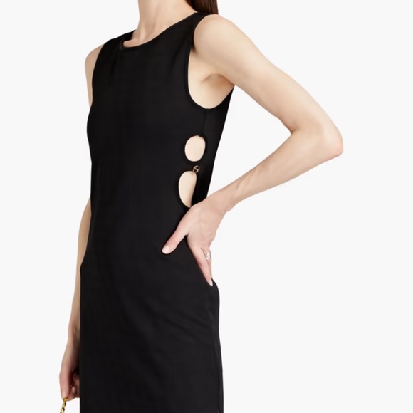 Sandro black midi dress with side cut out detail - Picture 2 of 7